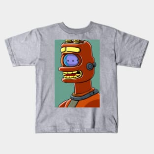 Smiling retro robot Kids T-Shirt